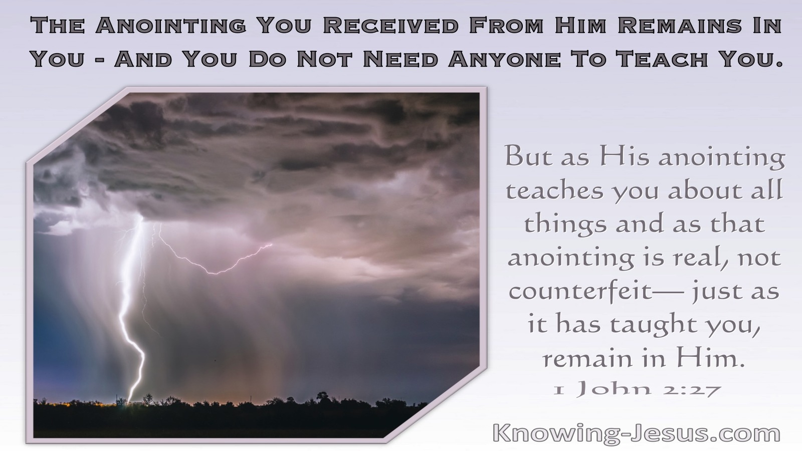 1 John 2:27 The Anointing You Received From Him Remains In You (windows)11:07